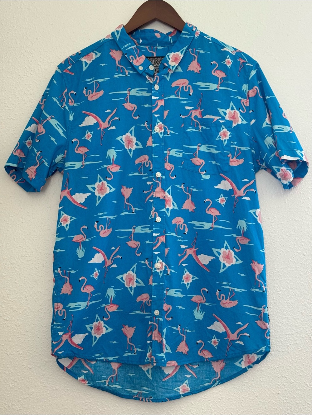 Brooklyn Cloth Flamingo Button Up Shirt Men’s Large